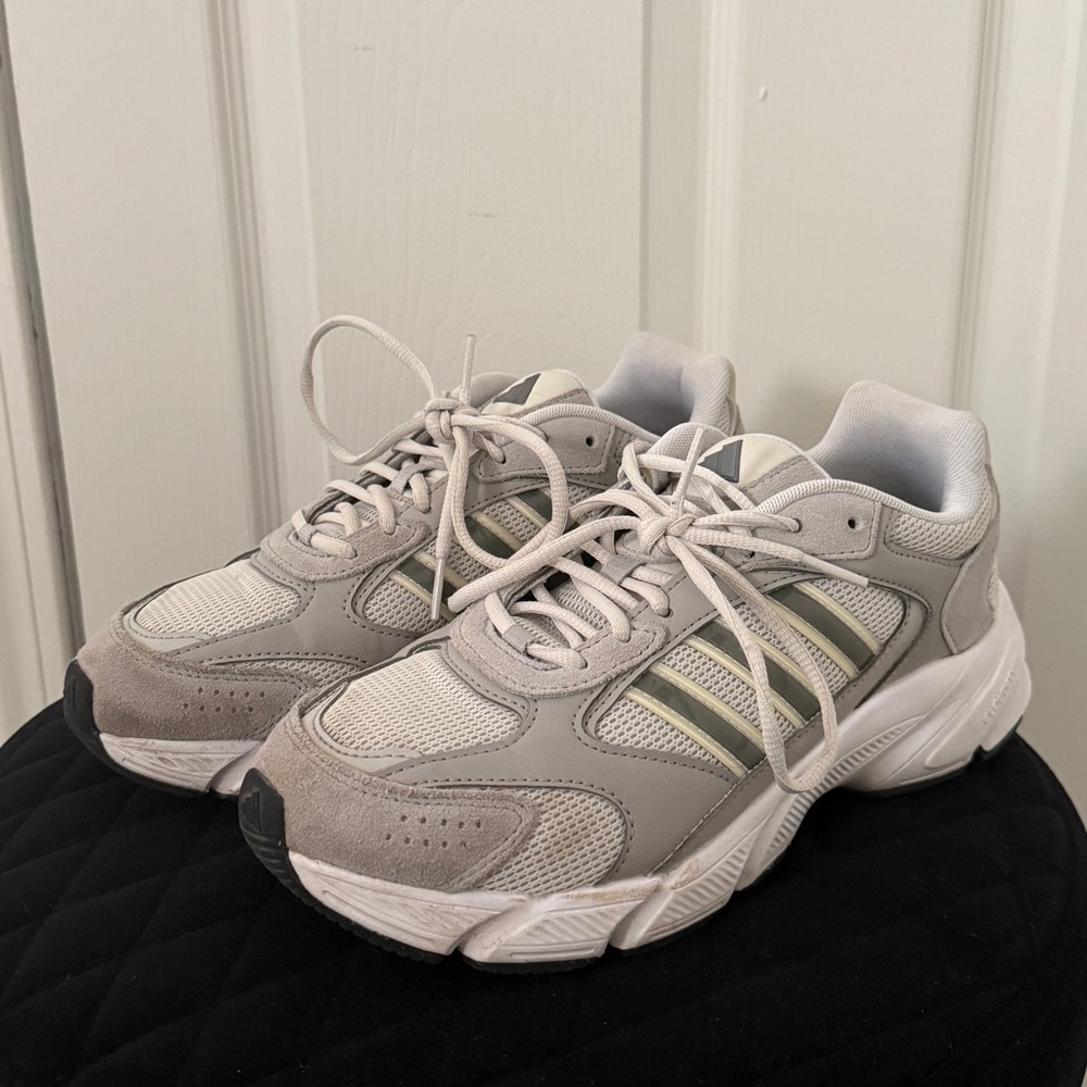 Adidas Gray Purple Green Mesh Retro Running Sneakers